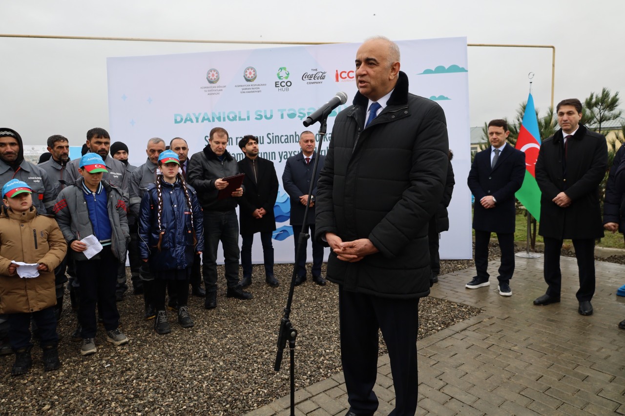 Şabran rayonunun Sincanboyad kəndində yüzlərlə sakin içməli su ilə təmin olunudu - FOTOLAR